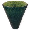Vaso in Vetro di Murano "Smeraldo" – Forma Conica con Trama Reticolata H27